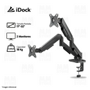 BRAZO - RACK PARA 2 MONITORES IDOCK AK200 | 17"-32" | NEGRO