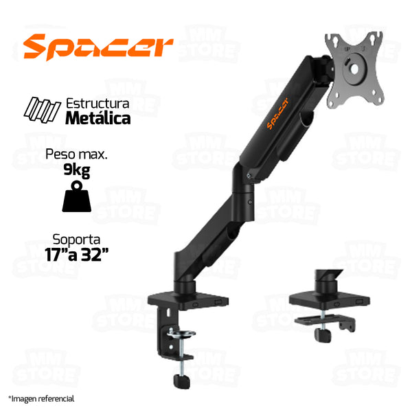BRAZO - RACK PARA MONITOR SPACER LDT97-C012E | HIDRAULICO | 17"-32"