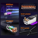 CABLE DE RED CABLETIME CN80P | CAT 8 | 40GBPS | 5 METROS | NEGRO