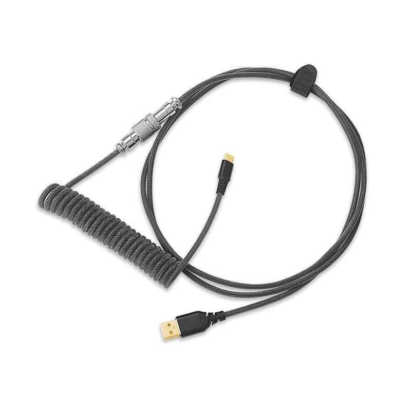 CABLE REDRAGON COILED TIPO C A115B | NEGRO