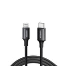 CABLE TIPO-C A LIGHTNING M/M UGREEN US171 60751 | 1 METRO | CARGA RAPIDA | NEGRO