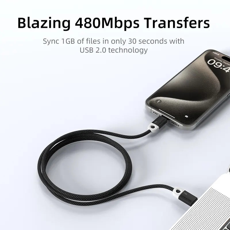 CABLE USB TIPO-C CABLETIME CUP4L | 60W | 2M | TRENZADO