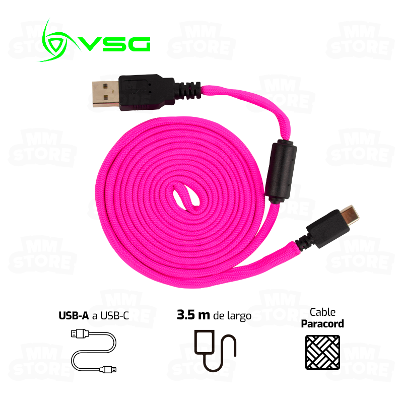CABLE USB TIPO C VSG ROSA
