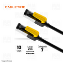 CABLE DE RED CABLETIME CN70L | CAT 7 | 10GBPS | 2 METROS