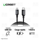 CABLE TIPO-C A LIGHTNING M/M UGREEN US171 60751 | 1 METRO | CARGA RAPIDA | NEGRO