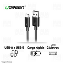 CABLE USB A TIPO-C UGREEN L309 85478 | 2 METROS | NEGRO | CARGA RAPIDA