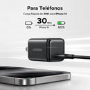 CARGADOR UGREEN X513 | 30W | TIPO-C | USB | NEGRO