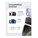 CARGADOR UGREEN X516 | 30 WATTS | TIPO C - USB | 2 PUERTOS | CARGA RAPIDA | GRIS