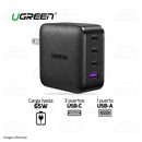 CARGADOR DE CARGA RAPIDA UGREEN 70773 | 65W | 1 USB-A | 3 USB TIPO C
