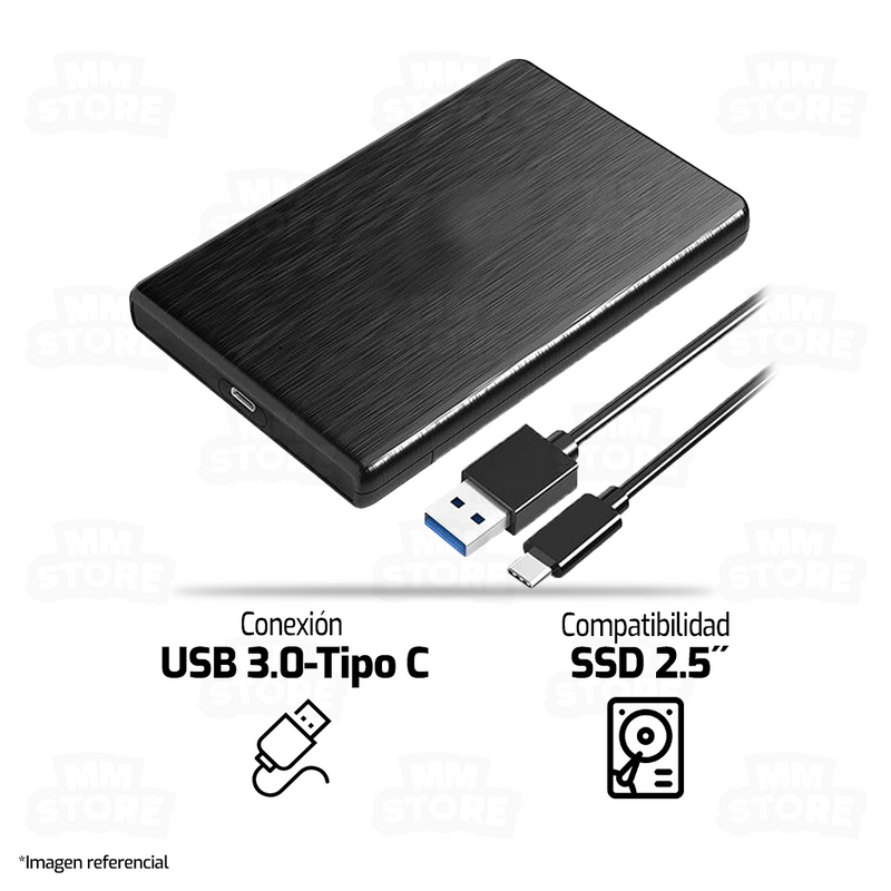 CASE EXTERNO PARA HDD - SSD 2.5" | USB 3.0-TIPO C