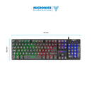 COMBO MICRONICS NEON MIC GT1000 | TECLADO + MOUSE | RGB | NEGRO