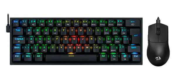 COMBO REDRAGON FIZZ+K1NG S143-SP | TECLADO+MOUSE | NEGRO