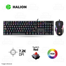 COMBO HALION DAMON HA-863C | TECLADO + MOUSE | NEGRO | RGB