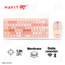 COMBO HAVIT KB831WB-SP | INGLES | INALAMBRICO | TECLADO + MOUSE | ROSA