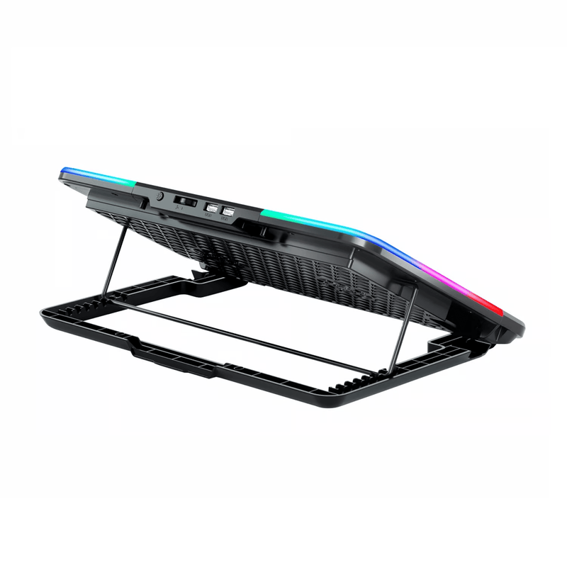 COOLER PARA LAPTOP IDOCK N8 QUANTUM | 6 VENTILADORES | PLATEADO | RGB