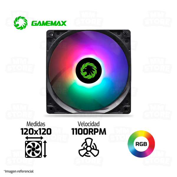 COOLER PARA CASE GAMEMAX GMX-AF12X | 120MM | RGB