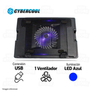 COOLER PARA LAPTOP CYBERCOOL HA-69 | 1 VENTILADOR