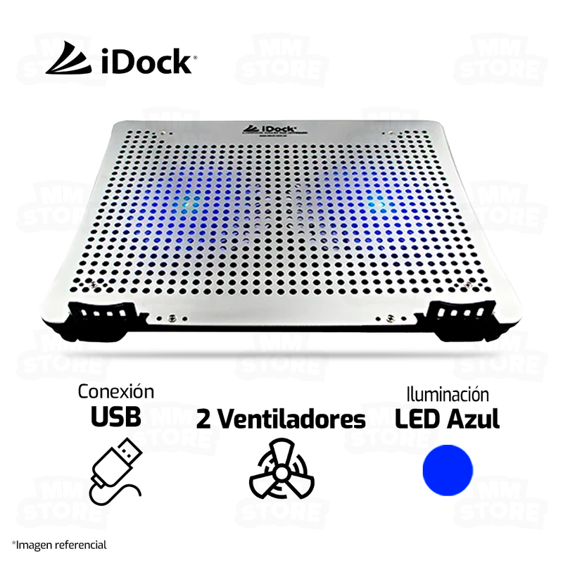 COOLER PARA LAPTOP IDOCK ZODIAC ULTIMATE | 2 VENTILADORES | ALUMINIO