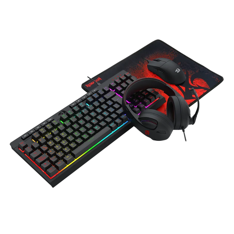 Kit Redragon 4 en 1 - S147-SP  | Teclado K515 Spanish + Mouse M724 + Auricular H211 + Pad P016