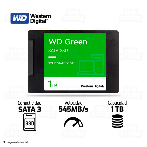UNIDAD DE ESTADO SOLIDO SSD WESTERN DIGITAL SATA GREEN 1TB