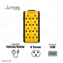 ESTABILIZADOR POWER LITE ALTAIR PLI1100 | 1100VA/550W | 8 TOMAS - 2 USB