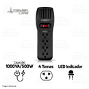 ESTABILIZADOR POWER LITE ORION AVR PLI1001 | 1000VA/500W | 4 TOMAS