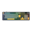 TECLADO AULA F108 PRO | ESP| INALAMBRICO | MECANICO | SW-GREEN | RGB | NEGRO - GRIS - AMARILLO