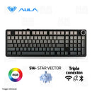 TECLADO AULA F99 PRO | INALAMBRICO| MECANICO | SW-STAR VECTOR | RGB | NEGRO DEGRADADO