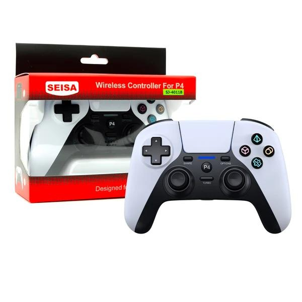 GAMEPAD SEISA SJ-4011B | USB - BLUETOOTH | PC - PLAY4 | BLANCO - NEGRO