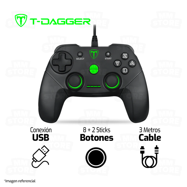 GAMEPAD T-DAGGER ARIES T-TGP500 | USB | NSW - PS3 - PC