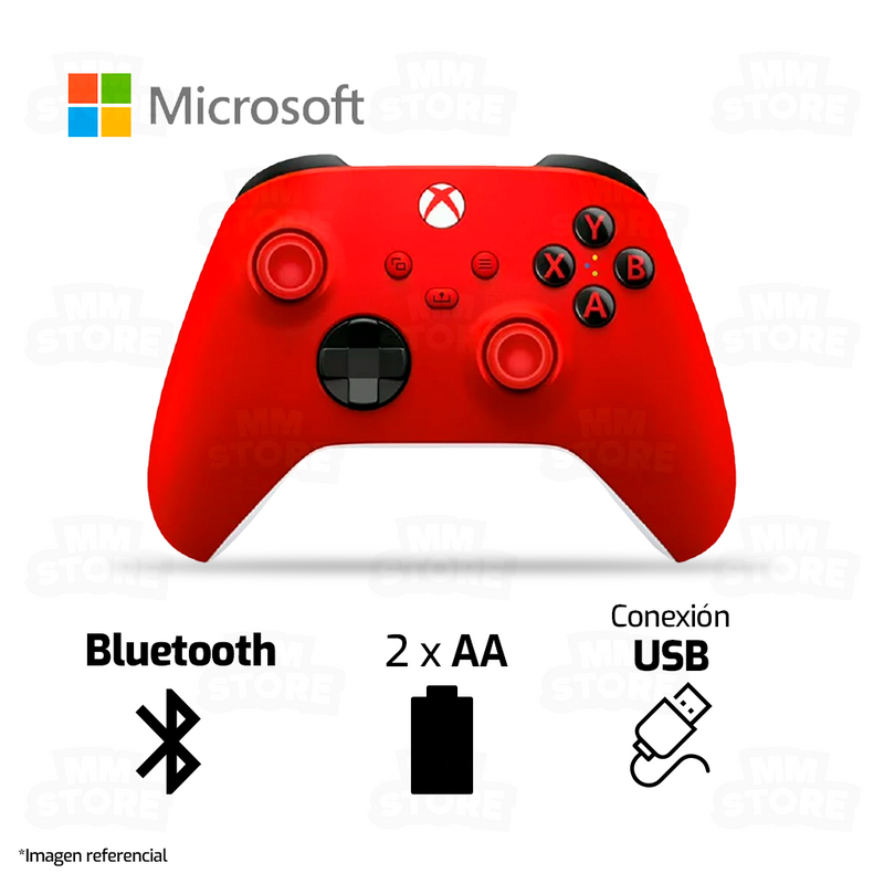 GAMEPAD MICROSOFT XBOX SERIE X PULSE RED | USB - BLUETOOTH | PC - XBOX | ROJO