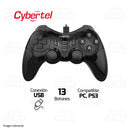 GAMEPAD CYBERTEL STRICKER - CYB G101 | USB | PS3 - PC | NEGRO