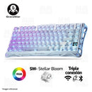 TECLADO GRAVASTAR MERCURY K1 LITE | INGLES | RGB | INALAMBRICO | CRYSTAL AURORA