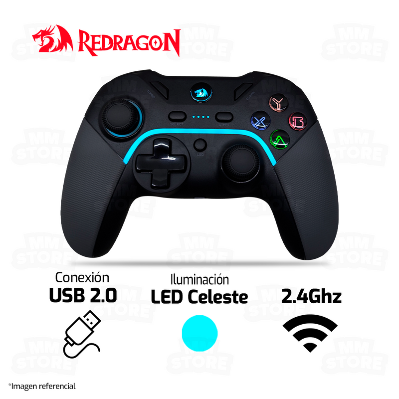 GAMEPAD REDRAGON HARROW PRO G808PRO | USB - INALAMBRICO | PC - PLAY3