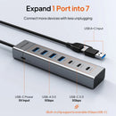 HUB USB CABLETIME CB58G | 4 PUERTOS USB-A 3.0 | 3 PUERTOS USB-C 3.0
