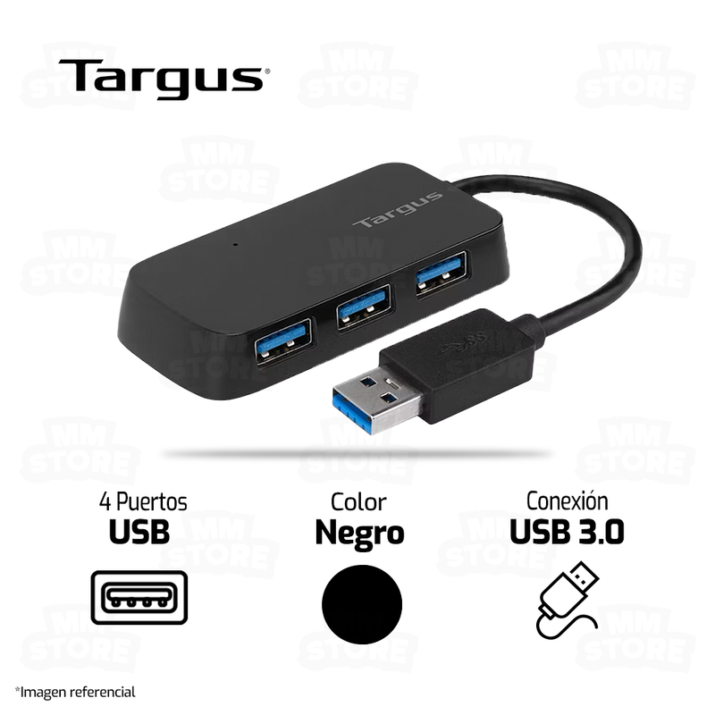 HUB USB TARGUS 3.0 4 PUERTOS