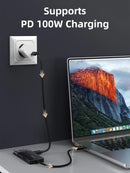 HUB ADAPTADOR USB TIPO-C 6 EN 1 CABLETIME CB04B | 100W | HDMI 4K-30HZ | 2 PUERTOS USB | SD/TF