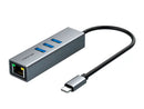 HUB ADAPTADOR USB TIPO-C CABLETIME CB54G | 3.0 | 3 PUERTOS USB | 1 RJ45