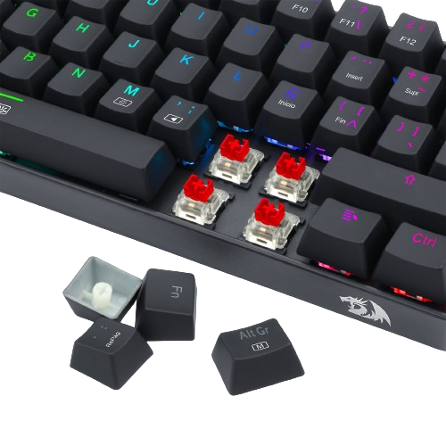 TECLADO REDRAGON DRAGONBORN K630 | ESPAÑOL | MECANICO | SW-RED | RGB | NEGRO