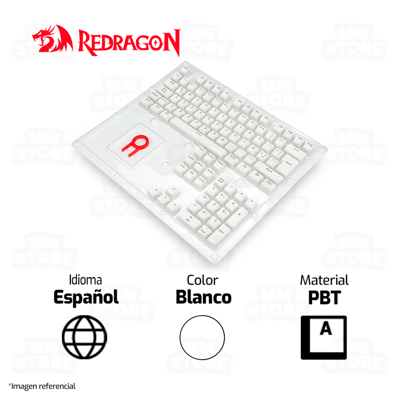 TECLADO REDRAGON KUMARA K552 MECANICO SW-BLUE RGB NEGRO | GRATIS 01 SET DE KEYCAPS SCARAB ESPAÑOL BLANCO