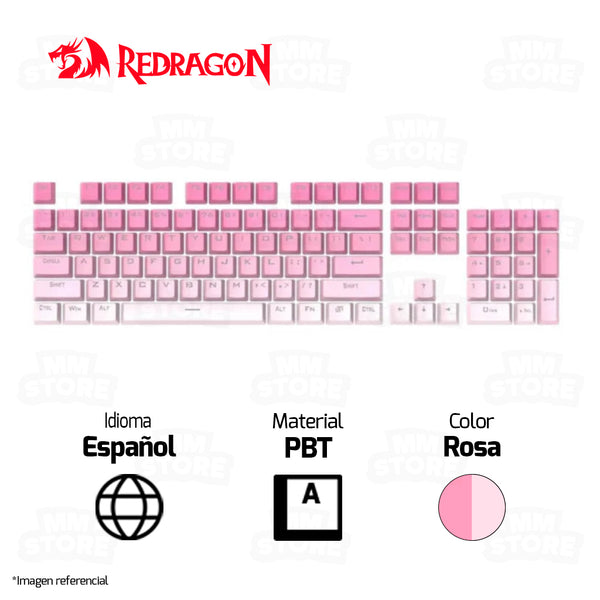KEYCAPS REDRAGON GRADIENT PBT SP A133 | ESPAÑOL | ROSADO