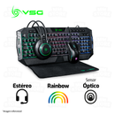 KIT 4 EN 1 VSG CRUX | TECLADO + MOUSE + AUDIFONO + PAD M