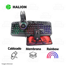 KIT 4 EN 1 HALION MACK HA-875C | TECLADO + MOUSE + AUDIFONO + PAD MOUSE