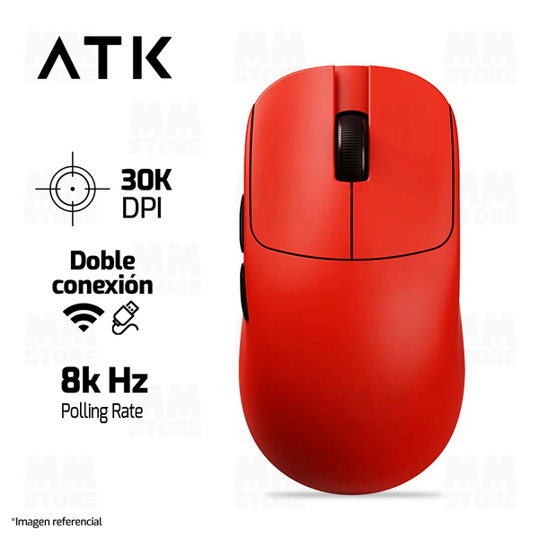 MOUSE ATK MAD R MAJOR | INALAMBRICO | 8000 Hz | ROJO