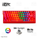 TECLADO MAGNÉTICO 8K IROK CAROTMAS MER68 PRO | SW-PURPLE | RGB | CABLEADO | ROJO