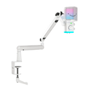 MICROFONO FIFINE TAM6 + BRAZO | RGB | CONDENSADOR | BLANCO