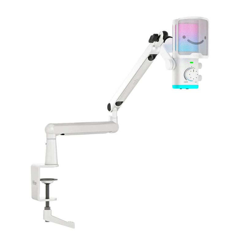 MICROFONO FIFINE TAM6 + BRAZO | RGB | CONDENSADOR | BLANCO