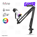 MICROFONO FIFINE AM8T + BRAZO | DINÁMICO | BLANCO