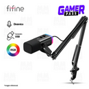 MICROFONO FIFINE AM8T + BRAZO | DINÁMICO | NEGRO