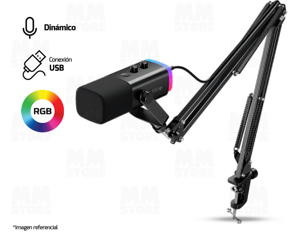 MICROFONO FIFINE AM8T + BRAZO | DINÁMICO | NEGRO